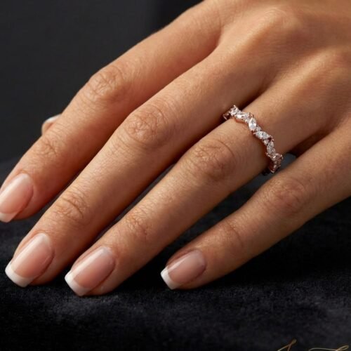 Alternative view of IG Half Marquise Cut Zirconia Ring