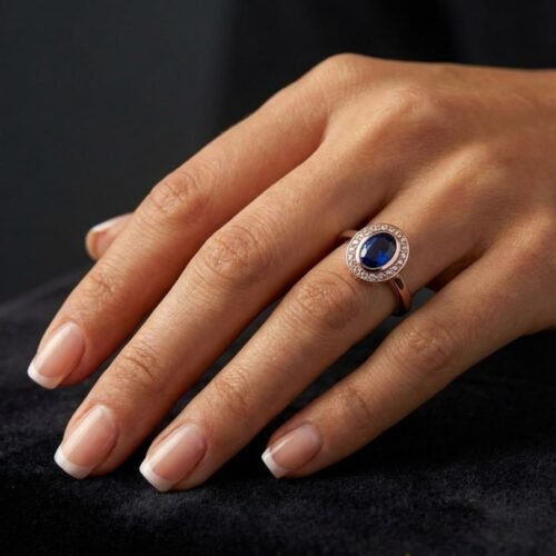 Alternative view of Blue Zirconia Ring