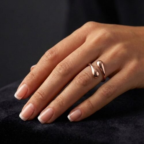 Alternative view of Open Teardrop Ring