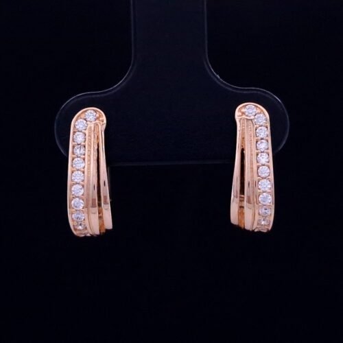 Children's Earrings With White Zirconia