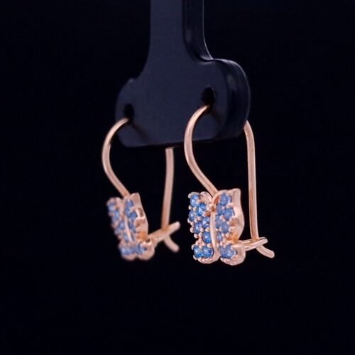 Alternative view of "Butterfly" Drops With blue zirconia