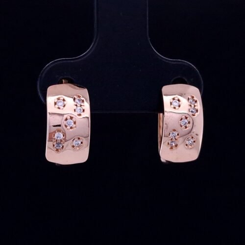 Children's Earrings With White Zirconia