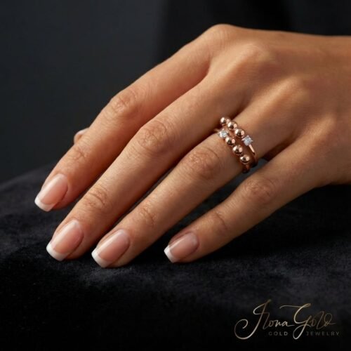 Alternative view of Bubble Zirconia Ring