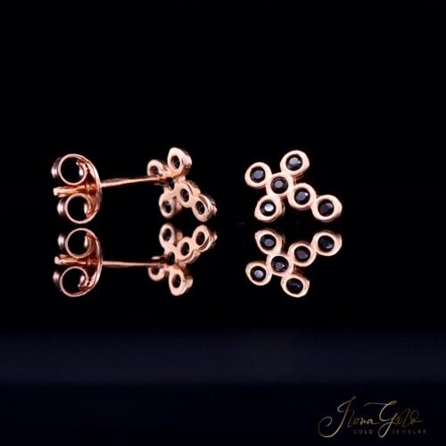 Cross Zirconia Stud Earrings