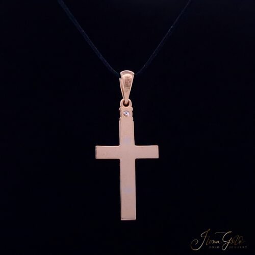 Alternative view of Zirconia Enamel Cross Pendant