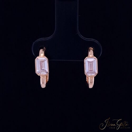 Zirconia Hoop Earrings