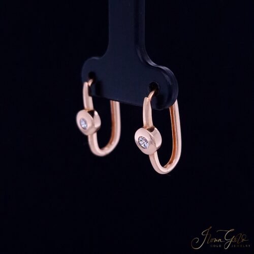Alternative view of Zirconia Hoop Earrings