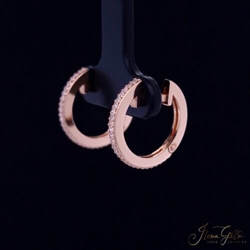 Alternative view of Zirconia Hoop Earrings