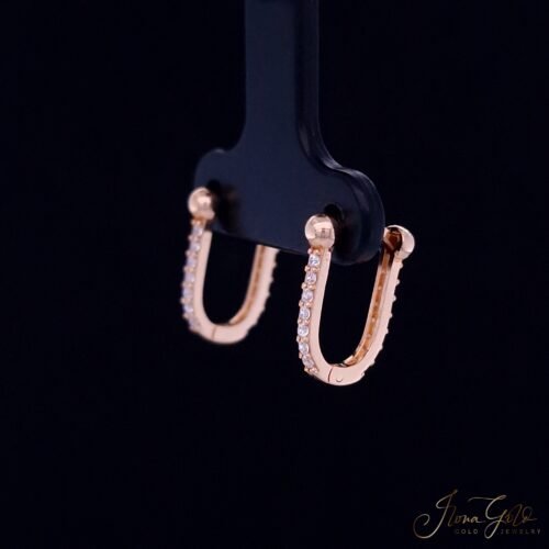 Alternative view of Zirconia Hoop Earrings