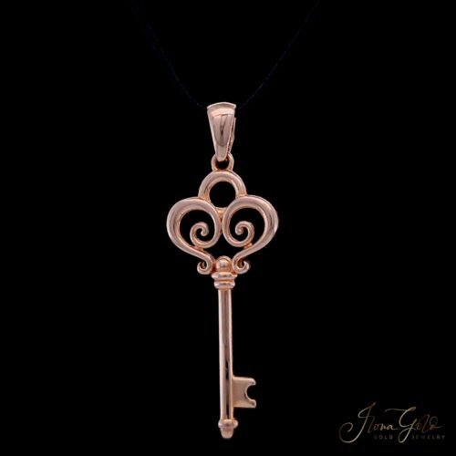 Rose gold pendant Key