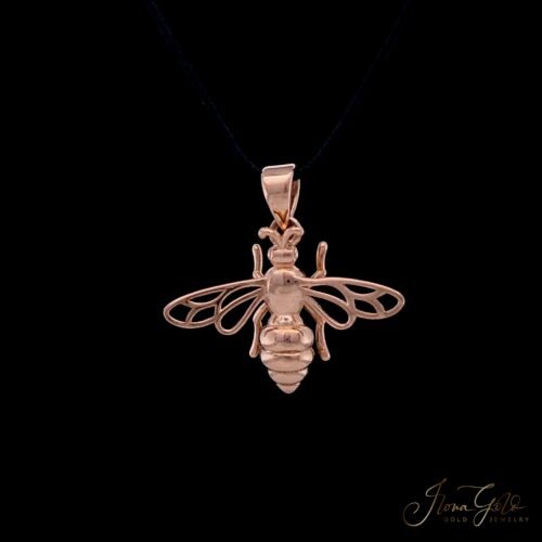 Rose gold pendant Bee