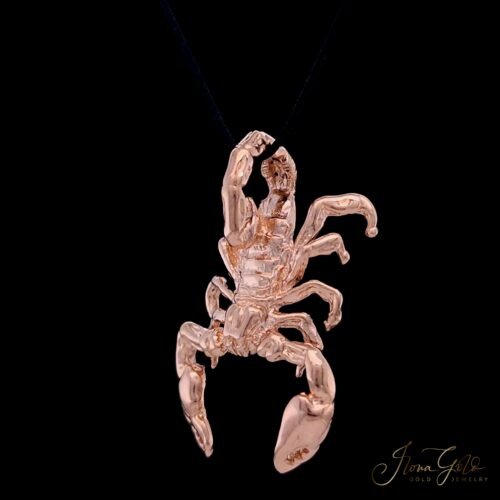 Rose gold pendant Scorpio