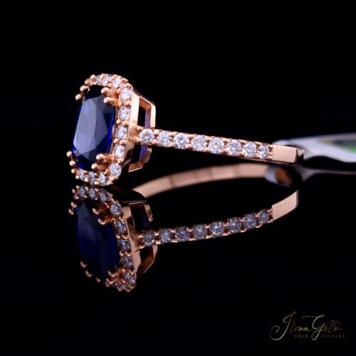 Alternative view of Sapphire Diamond Ring