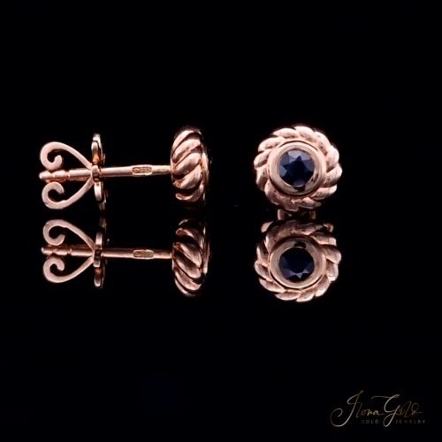 Alternative view of Sapphire Stud Earrings