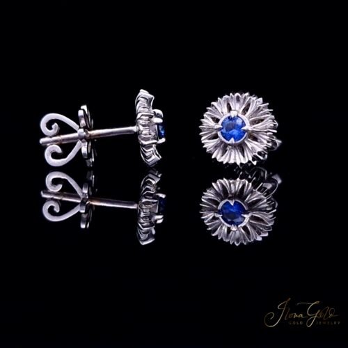 Alternative view of Sapphire Stud Earrings