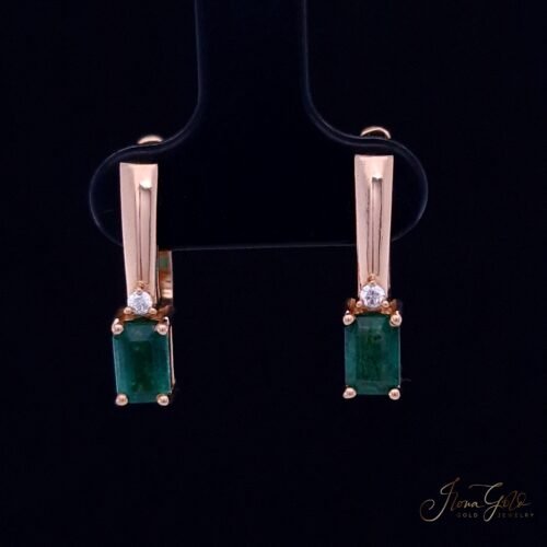 Emerald Diamond Earrings