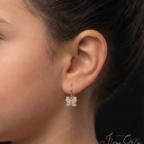 Alternative view of "Butterfly" Drops With White Zirconia