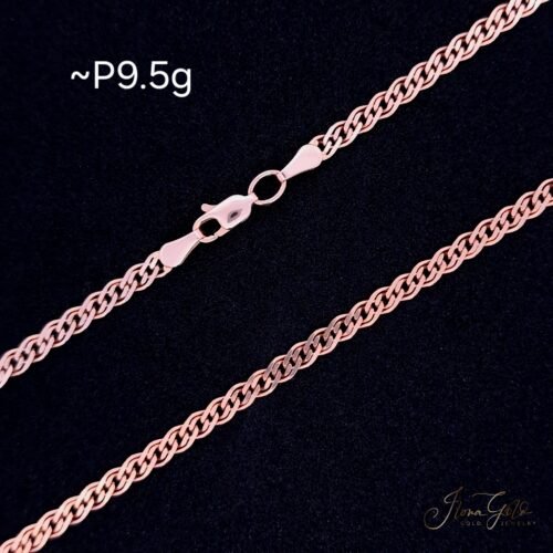 Solid Mona Lisa Link Chain Necklace