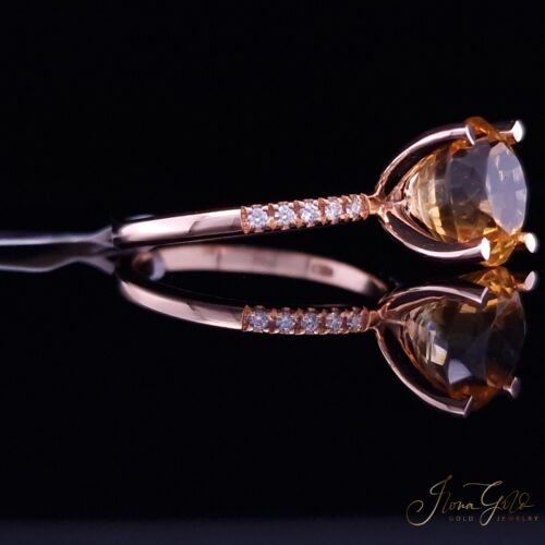 Alternative view of Citrine Diamond Ring