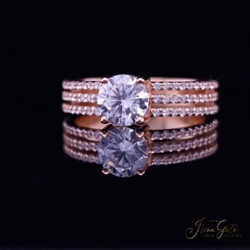 IG Triple Band Solitaire Zirconia Ring