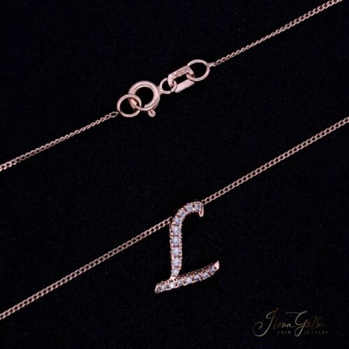 Initial Zirconia Pendant Necklace Set