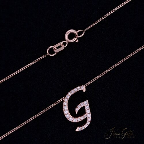 Initial Zirconia Pendant Necklace Set