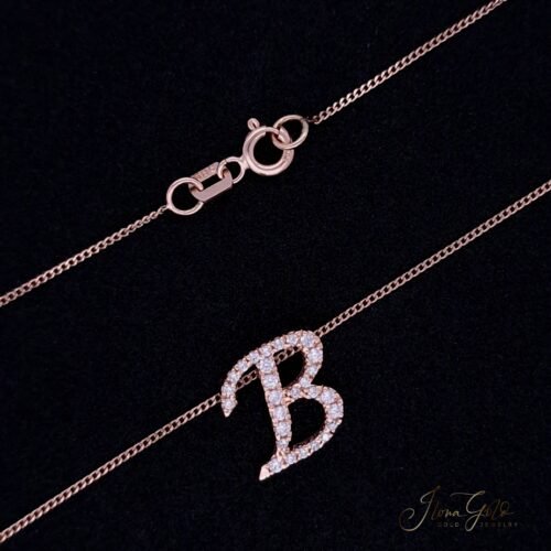 Initial Zirconia Pendant Necklace Set