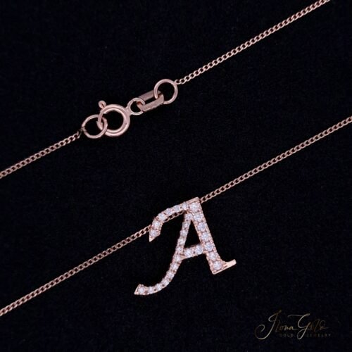 Initial Zirconia Pendant Necklace Set