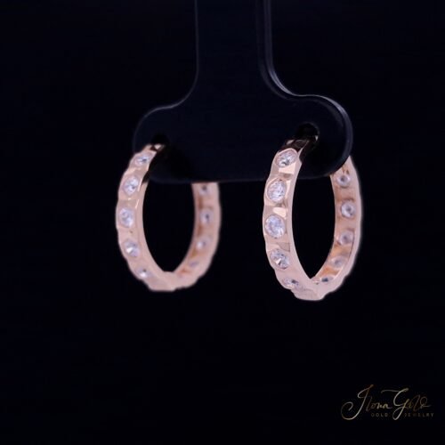 Alternative view of Zirconia Hoop Earrings