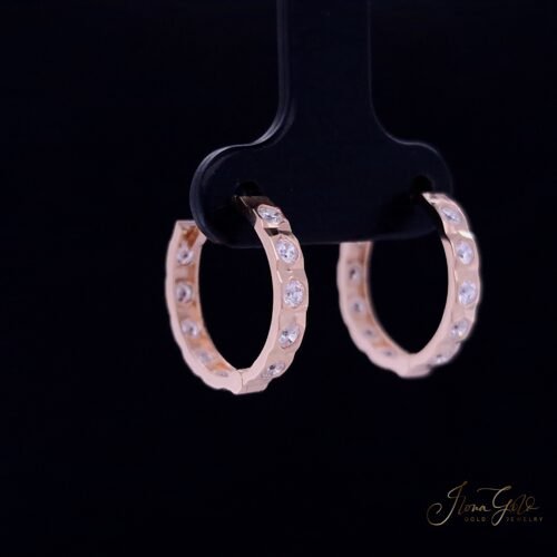 Zirconia Hoop Earrings - Image 3