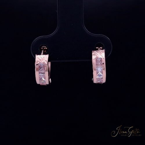 Zirconia Hoop Earrings