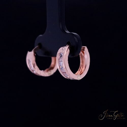 Alternative view of Zirconia Hoop Earrings