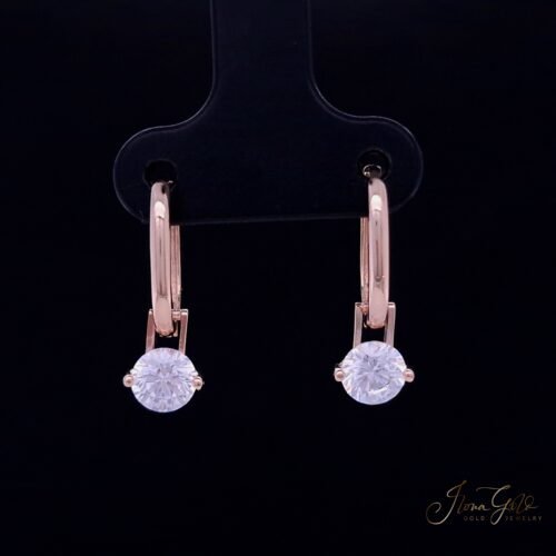 Zirconia Hoop Earrings