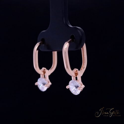 Alternative view of Zirconia Hoop Earrings