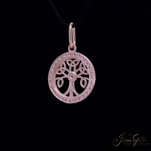 Alternative view of Family Tree Zirconia Pendant