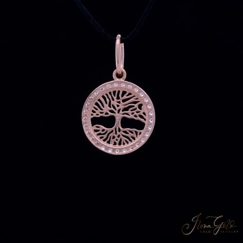 Alternative view of Family Tree Zirconia Pendant