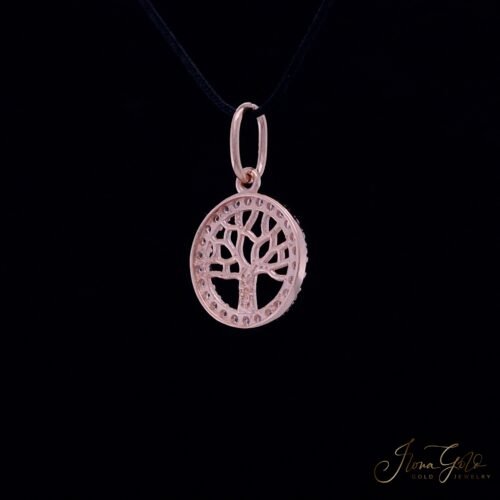 Alternative view of Family Tree Zirconia Pendant