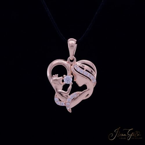 Mum Heart Zirconia Pendant