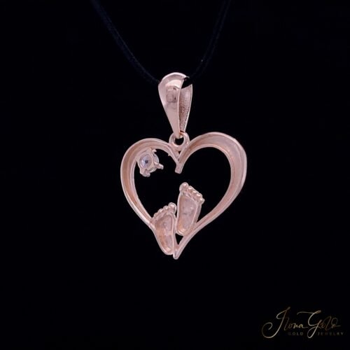 Alternative view of Heart Zirconia Pendant