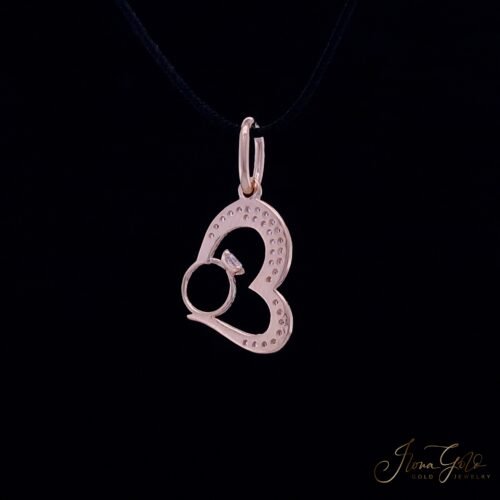 Alternative view of Heart Zirconia Pendant