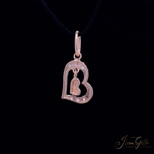 Alternative view of Heart Zirconia Pendant