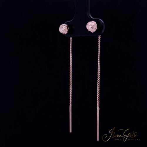 Alternative view of Chain Drop Bubble Earrings