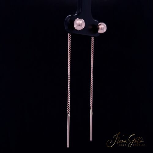 Alternative view of Chain Drop Bubble Earrings