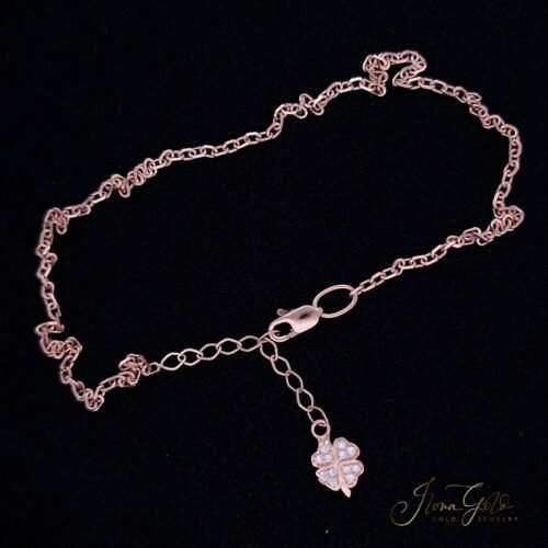 Alternative view of Heart Zirconia Anklet