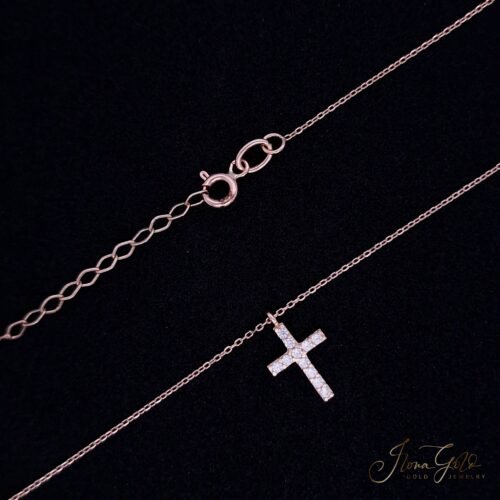 Cross Zirconia Pendant Necklace Set