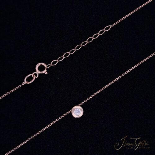Round Zirconia Pendant Necklace Set