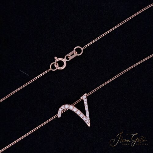 Initial Zirconia Pendant Necklace Set